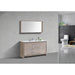 KubeBath Dolce 60" Modern Bathroom Vanity with White Quartz Counter-Top KubeBath