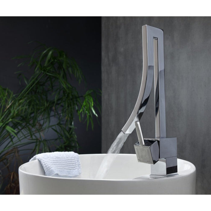 KubeBath Aqua Elegance Chrome Single Lever Wide Spread Faucet KubeBath