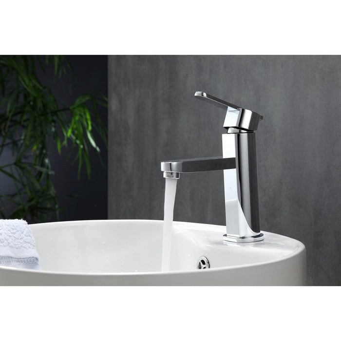 KubeBath Aqua Rondo Chrome Single Hole Mount Bathroom Vanity Faucet KubeBath