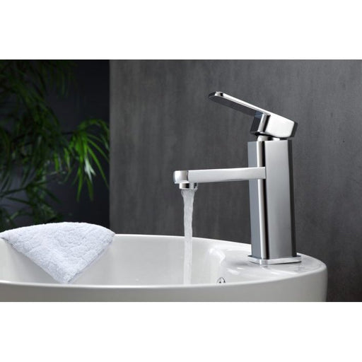 KubeBath Aqua Soho Chrome Single Hole Mount Bathroom Vanity Faucet KubeBath