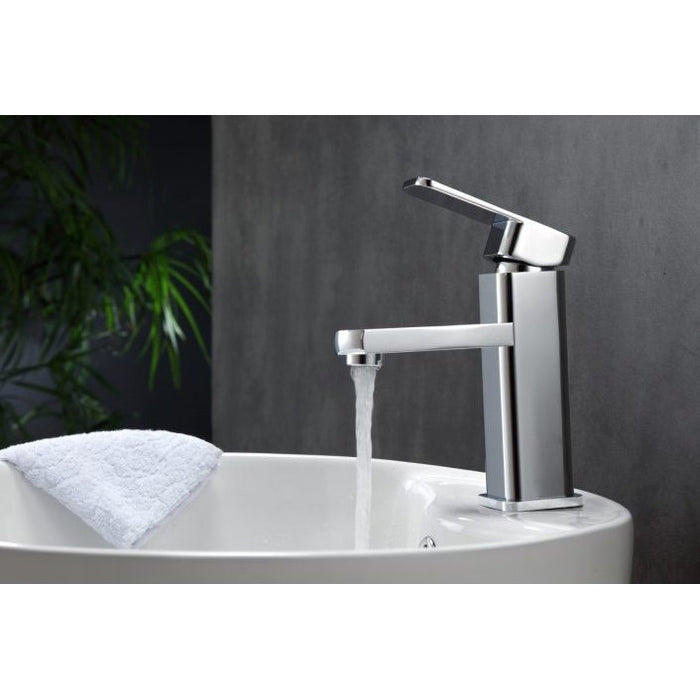 KubeBath Aqua Soho Chrome Single Hole Mount Bathroom Vanity Faucet KubeBath