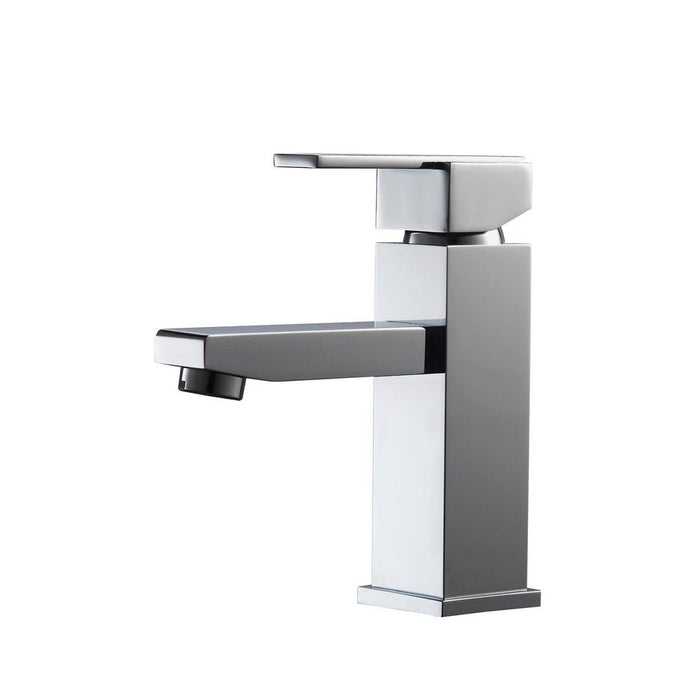 KubeBath Aqua Piazza Chrome Single Lever Bathroom Vanity Faucet KubeBath