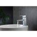 KubeBath Aqua Piazza Chrome Single Lever Bathroom Vanity Faucet KubeBath