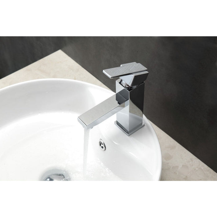 KubeBath Aqua Piazza Chrome Single Lever Bathroom Vanity Faucet KubeBath