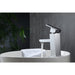 KubeBath Aqua Piazza Chrome Single Lever Bathroom Vanity Faucet KubeBath