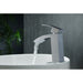KubeBath Aqua Balzo Chrome Single Lever Wide Spread Bathroom Vanity Faucet KubeBath