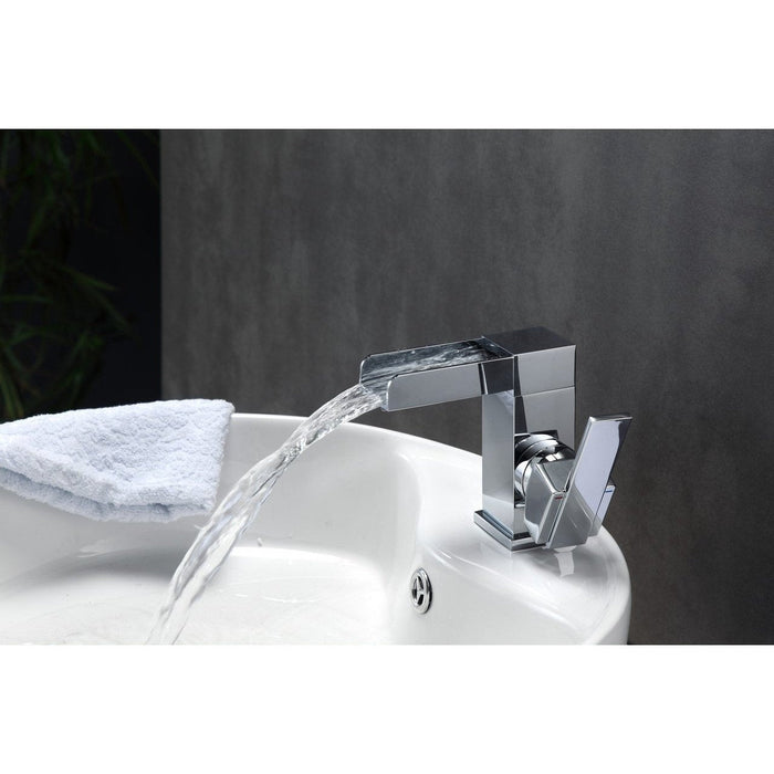 KubeBath Aqua Fontana Chrome Single Lever Waterfall Faucet KubeBath