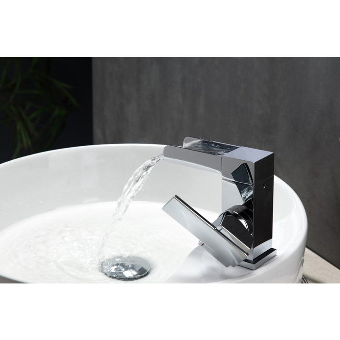 KubeBath Aqua Fontana Chrome Single Lever Waterfall Faucet KubeBath