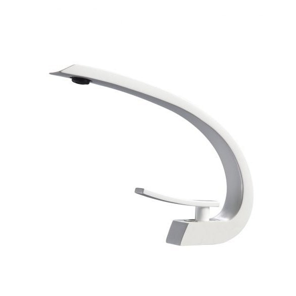 KubeBath Aqua Arcco Chrome Single Lever Modern Bathroom Vanity Faucet KubeBath