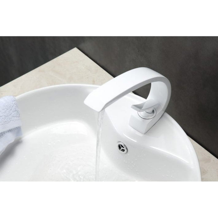 KubeBath Aqua Arcco Chrome Single Lever Modern Bathroom Vanity Faucet KubeBath