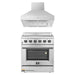 Forno 2-Piece Appliance Package - 30-Inch Electric Range and Wall Mount Range Hood in Stainless Steel FORNO