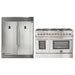 Forno 2-Piece Appliance Package - 48-Inch Dual Fuel Range  & 60-Inch Pro-Style Refrigerator in Stainless Steel FORNO