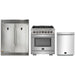 Forno 3-Piece Pro Appliance Package - 30-Inch Dual Fuel Range, Pro-Style Refrigerator, and Dishwasher in Stainless Steel FORNO