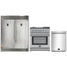 Forno 3-Piece Appliance Package - 30-Inch Dual Fuel Range with Air Fryer, Pro-Style Refrigerator, and Dishwasher in Stainless Steel FORNO