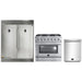 Forno 3-Piece Appliance Package - 36-Inch Gas Range, Pro-Style Refrigerator, and Dishwasher in Stainless Steel FORNO