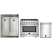 Forno 3-Piece Pro Appliance Package - 36-Inch Gas Range, Pro-Style Refrigerator, and Dishwasher in Stainless Steel FORNO