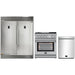 Forno 3-Piece Appliance Package - 30-Inch Gas Range with Air Fryer, Pro-Style Refrigerator, and Dishwasher in Stainless Steel FORNO