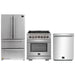 Forno 3-Piece Pro Appliance Package - 30-Inch Dual Fuel Range, French Door Refrigerator, and Dishwasher in Stainless Steel FORNO
