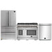 Forno 3-Piece Pro Appliance Package - 48-Inch Dual Fuel Range, French Door Refrigerator, and Dishwasher in Stainless Steel FORNO