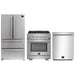 Forno 3-Piece Pro Appliance Package - 30-Inch Gas Range, French Door Refrigerator, and Dishwasher in Stainless Steel FORNO