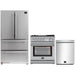 Forno 3-Piece Appliance Package - 30-Inch Gas Range with Air Fryer, French Door Refrigerator, and Dishwasher in Stainless Steel FORNO