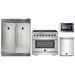 Forno 4-Piece Pro Appliance Package - 36-Inch Dual Fuel Range, 56-Inch Pro-Style Refrigerator, Microwave Drawer, & 3-Rack Dishwasher in Stainless Steel FORNO