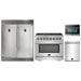 Forno 4-Piece Pro Appliance Package - 36-Inch Dual Fuel Range, 56-Inch Pro-Style Refrigerator, Microwave Oven, & 3-Rack Dishwasher in Stainless Steel FORNO