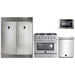 Forno 4-Piece Appliance Package - 36-Inch Gas Range, 56-Inch Pro-Style Refrigerator, Microwave Drawer, & 3-Rack Dishwasher in Stainless Steel FORNO