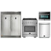 Forno 4-Piece Pro Appliance Package - 30-Inch Gas Range, 56-Inch Pro-Style Refrigerator, Microwave Oven, & 3-Rack Dishwasher in Stainless Steel FORNO