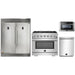 Forno 4-Piece Pro Appliance Package - 36-Inch Gas Range, 56-Inch Pro-Style Refrigerator, Microwave Drawer, & 3-Rack Dishwasher in Stainless Steel FORNO