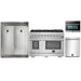 Forno 4-Piece Pro Appliance Package - 48-Inch Gas Range, 56-Inch Pro-Style Refrigerator, Microwave Oven, & 3-Rack Dishwasher in Stainless Steel FORNO