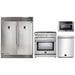 Forno 4-Piece Appliance Package - 30-Inch Gas Range, 56-Inch Pro-Style Refrigerator, Microwave Drawer, & 3-Rack Dishwasher in Stainless Steel FORNO
