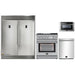 Forno 4-Piece Appliance Package - 30-Inch Gas Range with Air Fryer, 56-Inch Pro-Style Refrigerator, Microwave Drawer, & 3-Rack Dishwasher in Stainless Steel FORNO