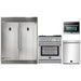 Forno 4-Piece Appliance Package - 30-Inch Gas Range with Air Fryer, 56-Inch Pro-Style Refrigerator, Microwave Oven, & 3-Rack Dishwasher in Stainless Steel FORNO