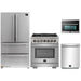 Forno 4-Piece Pro Appliance Package - 30-Inch Dual Fuel Range, Refrigerator, Microwave Oven, & 3-Rack Dishwasher in Stainless Steel FORNO