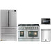 Forno 4-Piece Appliance Package - 48-Inch Gas Range, Refrigerator, Microwave Drawer, & 3-Rack Dishwasher in Stainless Steel FORNO