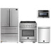 Forno 4-Piece Pro Appliance Package - 30-Inch Gas Range, Refrigerator, Microwave Drawer, & 3-Rack Dishwasher in Stainless Steel FORNO