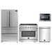 Forno 4-Piece Pro Appliance Package - 36-Inch Gas Range, Refrigerator, Microwave Drawer, & 3-Rack Dishwasher in Stainless Steel FORNO