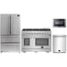 Forno 4-Piece Pro Appliance Package - 48-Inch Gas Range, Refrigerator, Microwave Drawer, & 3-Rack Dishwasher in Stainless Steel FORNO