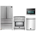 Forno 4-Piece Appliance Package - 30-Inch Gas Range, Refrigerator, Microwave Oven, & 3-Rack Dishwasher in Stainless Steel FORNO