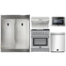 Forno 5-Piece Appliance Package - 30-Inch Dual Fuel Range with Air Fryer, 56-Inch Pro-Style Refrigerator, Wall Mount Hood with Backsplash, Microwave Drawer, & 3-Rack Dishwasher in Stainless Steel FORNO