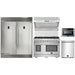 Forno 5-Piece Pro Appliance Package - 48-Inch Gas Range, 56-Inch Pro-Style Refrigerator, Wall Mount Hood with Backsplash, Microwave Drawer, & 3-Rack Dishwasher in Stainless Steel FORNO
