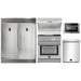 Forno 5-Piece Appliance Package - 30-Inch Gas Range with Air Fryer, 56-Inch Pro-Style Refrigerator, Wall Mount Hood with Backsplash, Microwave Drawer, & 3-Rack Dishwasher in Stainless Steel FORNO