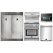 Forno 5-Piece Appliance Package - 30-Inch Gas Range with Air Fryer, 56-Inch Pro-Style Refrigerator, Wall Mount Hood with Backsplash, Microwave Oven, & 3-Rack Dishwasher in Stainless Steel FORNO