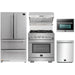 Forno 5-Piece Pro Appliance Package - 30-Inch Gas Range, 36-Inch Refrigerator Wall Mount Hood with Backsplash, Microwave Oven, & 3-Rack Dishwasher in Stainless Steel FORNO