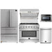 Forno 5-Piece Pro Appliance Package - 36-Inch Gas Range, Refrigerator, Wall Mount Hood with Backsplash, Microwave Drawer, & 3-Rack Dishwasher in Stainless Steel FORNO