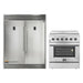 Forno 2-Piece Appliance Package - 30-Inch Electric Range & Pro-Style Refrigerator and Freezer in Stainless Steel FORNO