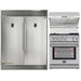 Forno 3-Piece Appliance Package - 30-Inch Gas Range with Air Fryer, 60-Inch Pro-Style Refrigerator & Wall Mount Hood with Backsplash in Stainless Steel FORNO