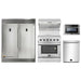 Forno 5-Piece Appliance Package - 30-Inch Electric Range, Wall Mount Range Hood with Backsplash, Pro-Style Refrigerator, Dishwasher, and Microwave Drawer in Stainless Steel FORNO