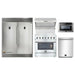 Forno 5-Piece Appliance Package - 36-Inch Electric Range, Wall Mount Range Hood with Backsplash, Pro-Style Refrigerator, Dishwasher, and Microwave Drawer in Stainless Steel FORNO